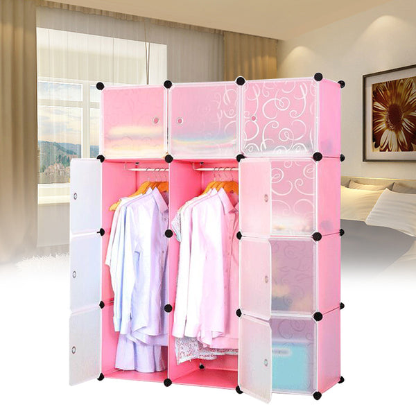 Kleiderschrank für kinder 12 Würfel Rosa