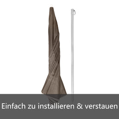 Sonnenschirm Rechteckig Anthrazit/ Beige