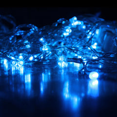 20M 200 LED Blau Lichterketten 31V Weihnachtslichterkette Christbaumschmuck Wasserdicht 8 Modi