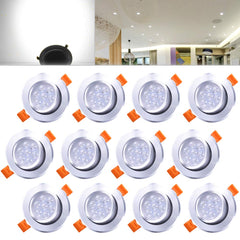 HENGDA® 12 Stücke 7W LED Einbauleuchte  Kaltweiß Deckenspots Dimmbar Einbauspot