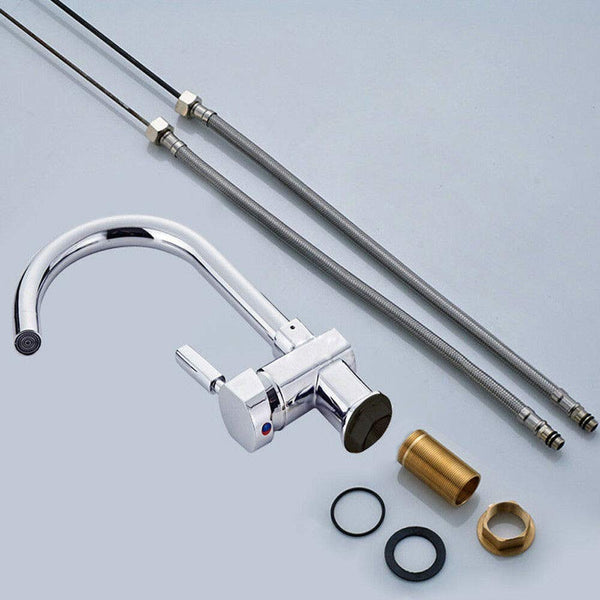 Wolketon schwenkbar Wasserhahn Küchenarmatur Zugstange Einhebelmischer 330mm