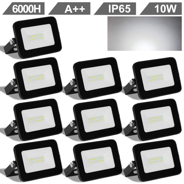 Hengda 10* LED Fluter Strahler 10W Kaltweiß Wasserdicht Außenstrahler Außenleuchte Scheinwerfer