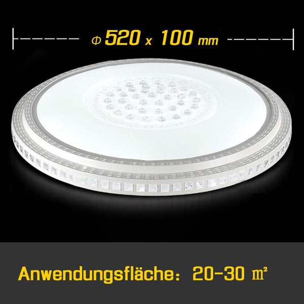 Hengda 64W Dimmbar Runde Kristall LED Deckenleuchte