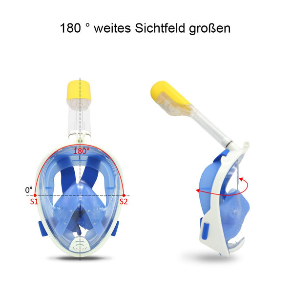 Schnorchelmaske Blau Tauchmaske Größe S/M