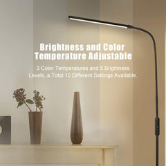 Hengda 12W LED Dimmbar Stehlampe mit Flexibler Schwanenhals