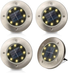 Hengda Solar Bodenleuchte 8 LEDS Garten Grid Design Shell Solar Bodenleuchten Aussen Wasserdichte Solarleuchten Garten