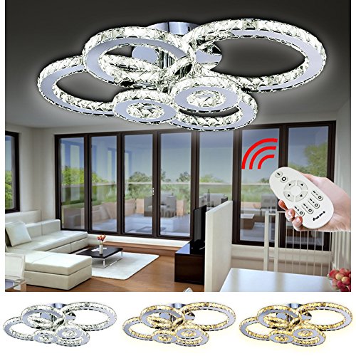 Hengda LED Kristall Deckenleuchte metall 96w Dimmbar