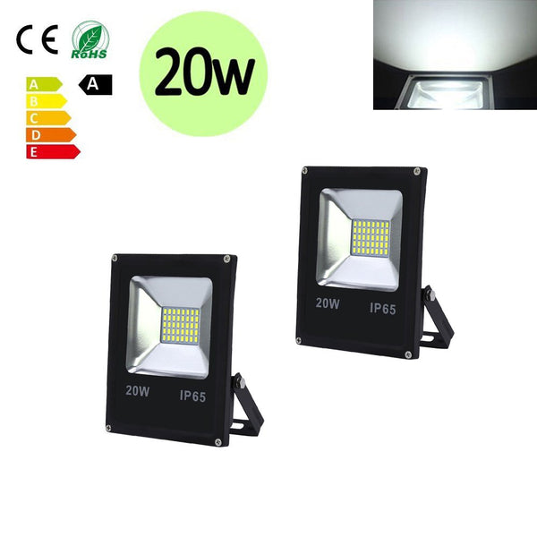 Hengda 2x 20W LED Fluter Außen Flutlicht Kaltweiß IP65