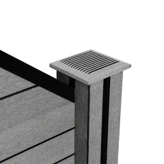 Hengda WPC Sichtschutz Zaun Grau (5 Zaun inkl. 6 Pfosten)