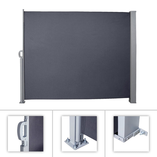 hengda-seitenmarkise-160x300cm-grau-sonnenschutz-sichtschutz