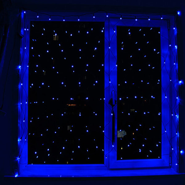 3 * 2M LED Lichternetz Lichterkette mit 204 LEDs Weihnachten mit Steuerbox Netz-ineinander greifen