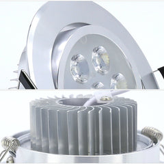 Hengda® 8 Stück LED Einbaustrahler 3W Dimmbar Kaltweiß rund, Schwenkbar 30°, IP23