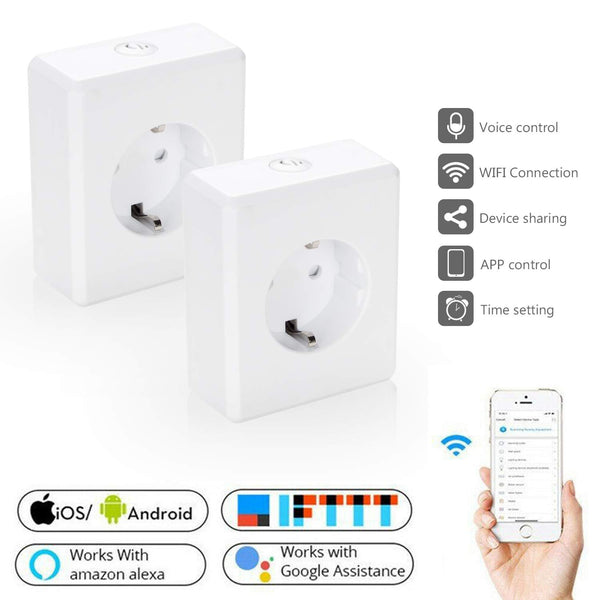 Hengda WLAN Smart Steckdose,Funktioniert mit Amazon Alexa,Google Home,IFTTT