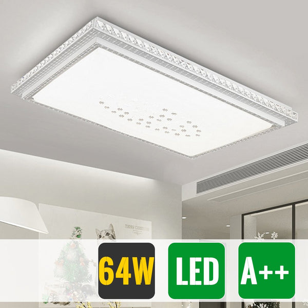 Hengda 64W LED Weiß Deckenleuchte Kristall