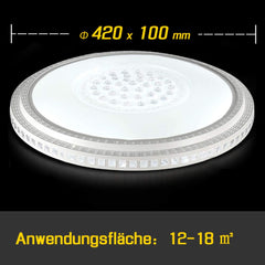 Hengda 36W LED Deckenlampe Dimmbar Rund kristall Starlight-Effekt