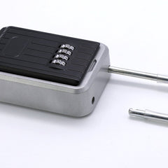 Hengda® Schlüsseltresor 4 Digit Zahlencode Keysafe schwarz-silber Wandmontage wasserdicht  mit Bügel