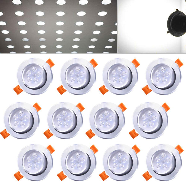 Hengda 12 pcs 5W Led Einbauleuchten set Kaltweiß  IP44