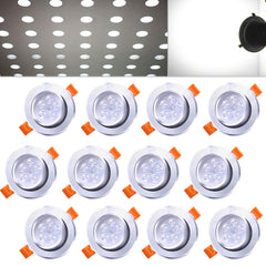 Hengda® 12X 5W LED Einbauleuchte Dimmbar Kaltweiß IP44 | Rund | Einbauspot | Deckenleuchten |