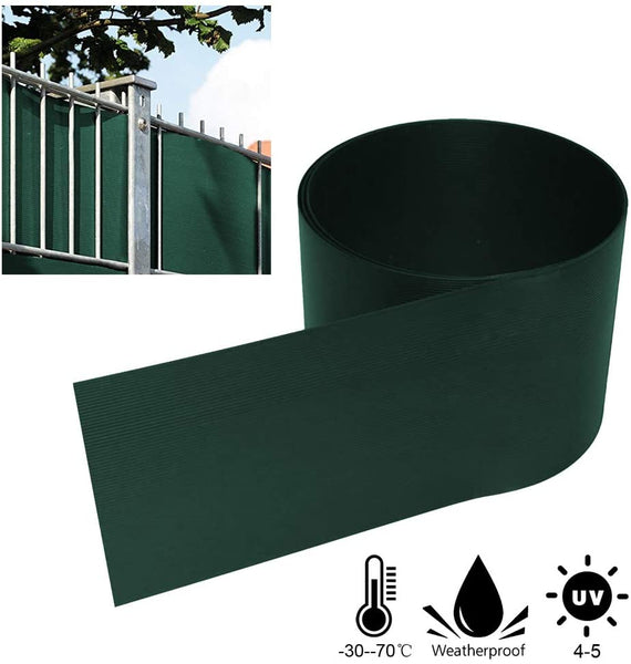 Hengda Sichtschutz Streifen,40pcs Grün Hartes PVC Höhe 19 cm x Breite 252 cm UV-Resistent