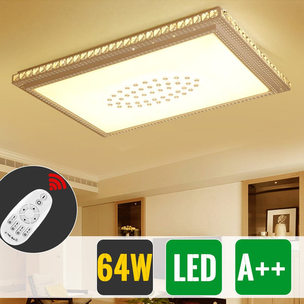 Hengda 64W LED Deckenleuchte Kristall Dimmbar