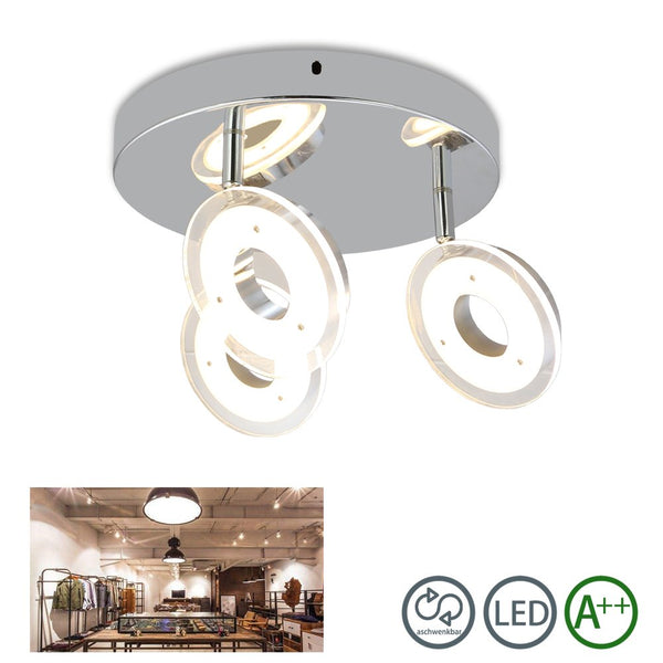 Hengda 3x 6W Warmweiß LED Deckenstrahler schwenkbar Moderne Runde