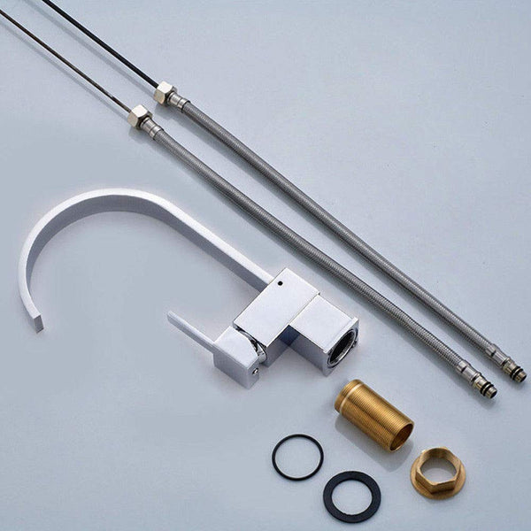 Wolketon schwenkbar Wasserhahn Küchenarmatur Zugstange Einhebelmischer 320mm