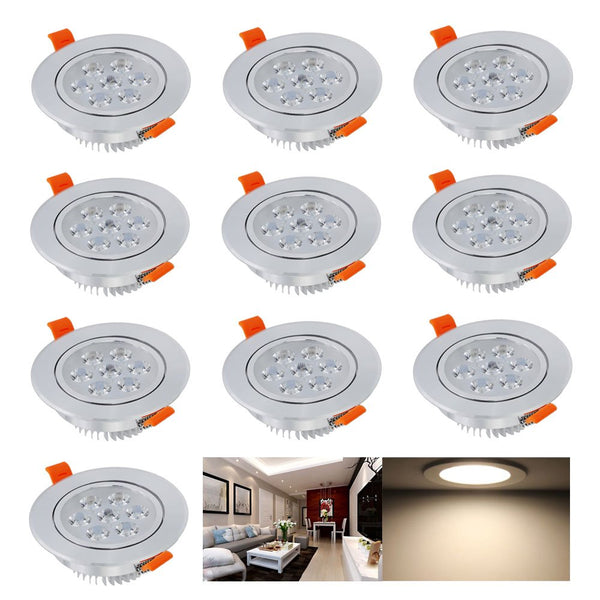 Hengda LED Einbauleuchten Classic 7W - 60 Watt-Ersatz Warmweiß - 3200k / 10er-Pack