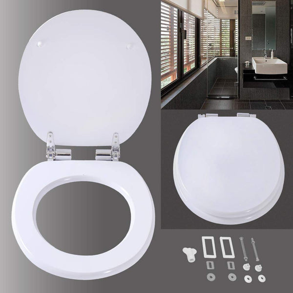 Toilettensitz mit Absenkautomatik Weiß WC-Sitz