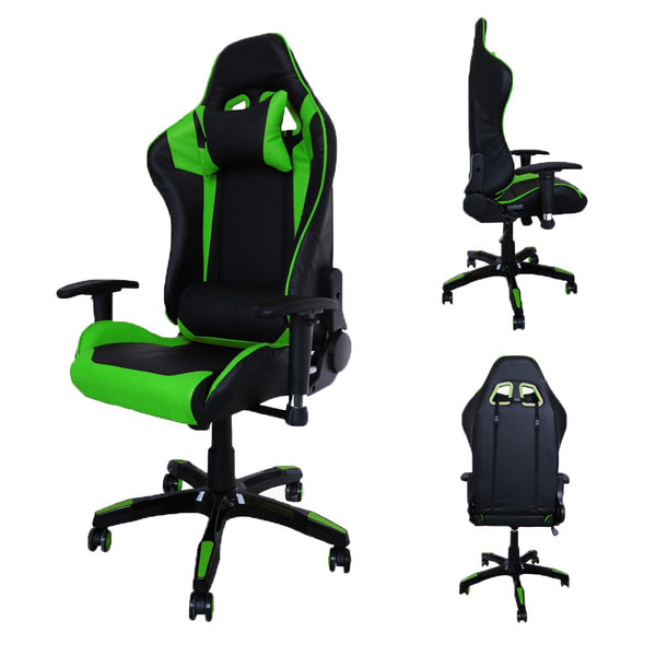 Wolketon Bürodrehstuhl Racing Stuhl Chefsessel Einstellbare Schwarz-Grün