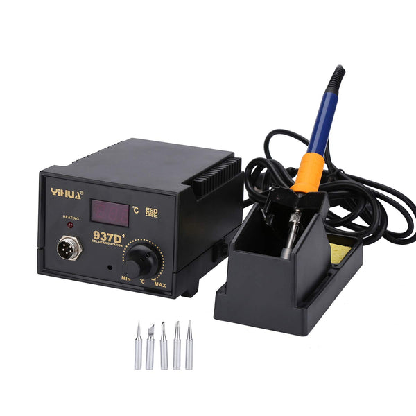 wolketon Lötkolben Lötstation 937D+ 60W SMD Rework Station Haushalte Lötset