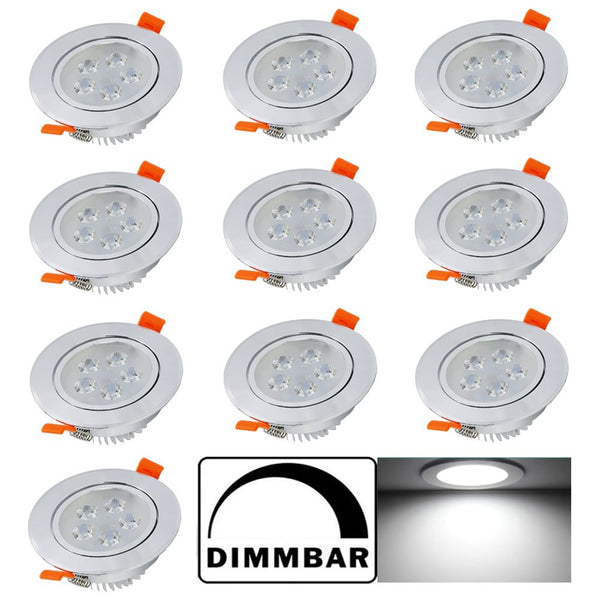 Hengda 10X 5W Kaltweiß Dimmbaren LED Einbauleuchten ersetzt 40W