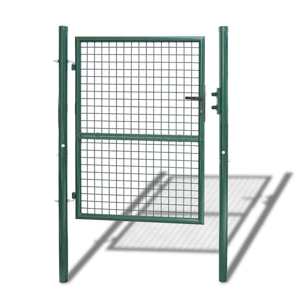 Gartentor aus verzinktem Stahl robust und langlebig mit Schloss und Schlüssel Tormaße: 125 x 100 cm Grün