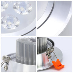 Hengda® 10 Set 7W LED Einbauleuchte Einbau Strahler LED Strahler Beleuchtung Kaltweiß [Energieklasse A++]