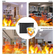 Hengda Feuerfest Aktenmappen Geldtasche Dokumentenkassette Lagerung Tasche