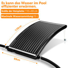 Hengda Solarheizung Poolheizung Solar Poolheizung Pool Heizungen Solaranlage für Warmwasser Gartendusche Pool