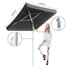 Sonnenschirm Rechteckig Anthrazit/ Beige