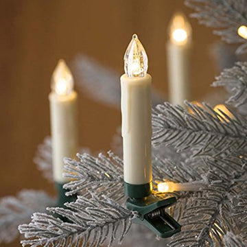 40 LED Kerzen Mit Timer & Fernbedienung - Flammenlos, Warmweiß, Für Weihnachtsdeko