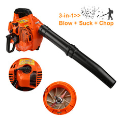 Hengda 4 Funktionen mit Fangsack 50L Elektro Laubsauger 3 in1 Funktion Bläser Sauger Motor