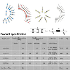 Hengda wasserdichten Lötkabelverbindern 280er Lötverbinder Set