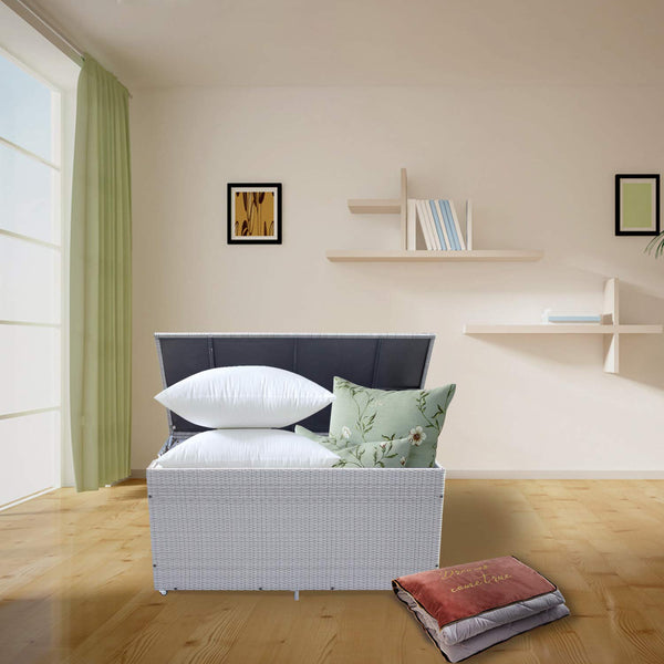 Wolketon XXL 146CM 950L Grau Garten Kissenbox Aufbewahrungsbox