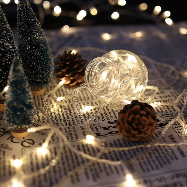 40M 400 Warmweiß LED Lichterkette 31V Weihnachtsbeleuchtung Außenlichterkette 8 Funktiontyp Memory