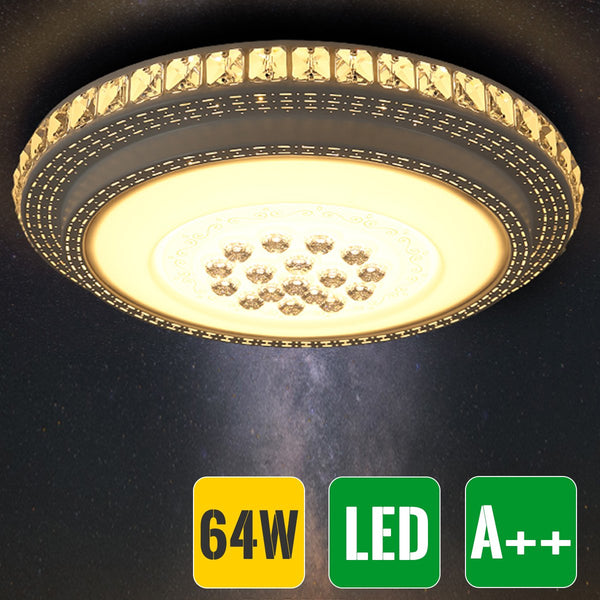 Hengda 64W LED Warmweiß Kristall Deckenleuchte Runde