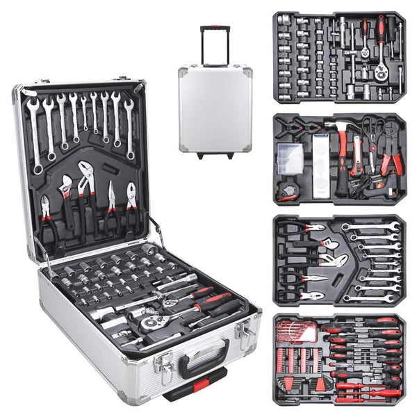 Werkzeugkoffer 729 teilig Alu Werkzeugkasten Werkzeugkiste gefüllt Set abschließbar Werkzeugtasche
