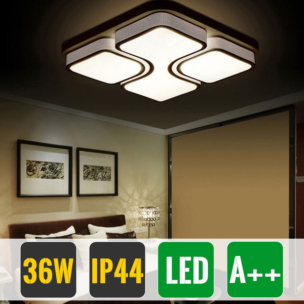 Hengda 36W Warmweiß Schwarze-Schale Platz Modern Wohnzimmer LED Deckenlampe