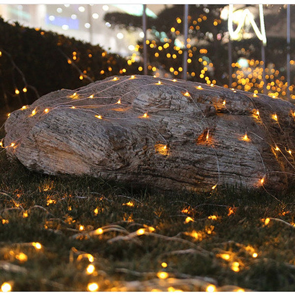 Hengda 3 * 2M LED Lichternetz Lichterkette mit 204 LEDs Weihnachten mit Steuerbox Netz-ineinander greifen