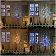 LED Kirschblütenbaum 150cm | Bunt | 120 LED Weihnachtsdekoration Lichterbaum IP44 für Innen und Außen