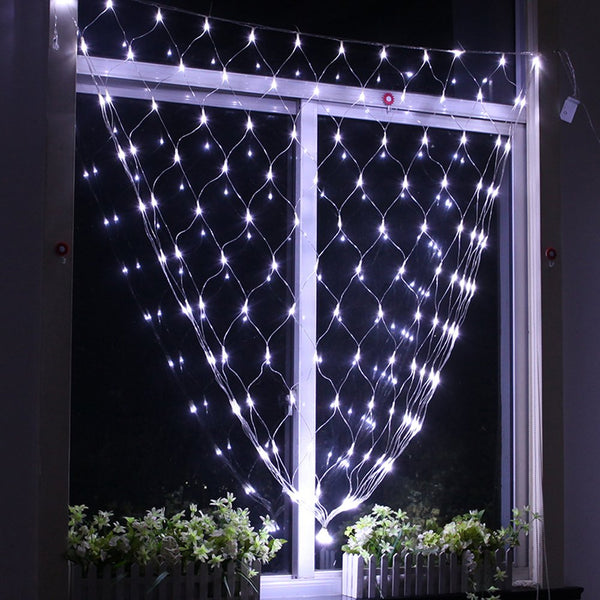 Hengda 3 * 2M LED Lichternetz Lichterkette mit 204 LEDs Weihnachten mit Steuerbox Netz-ineinander greifen