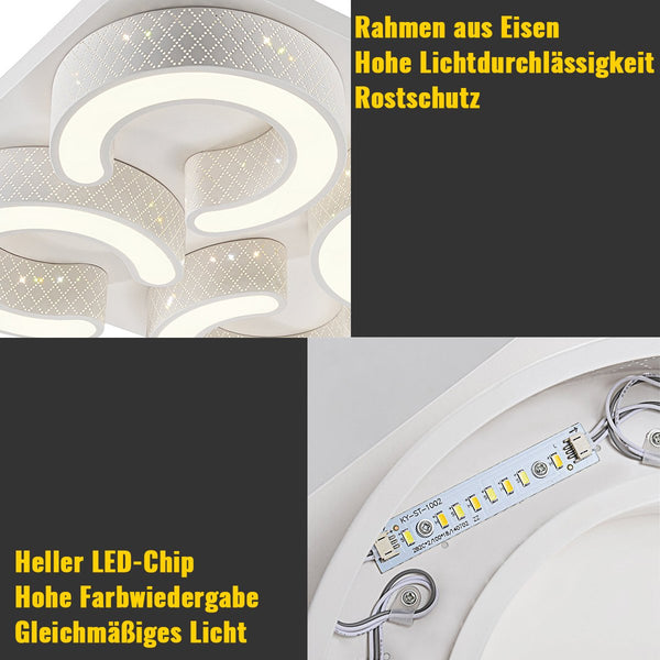 Hengda 72W LED Deckenleuchte Dimmbar
