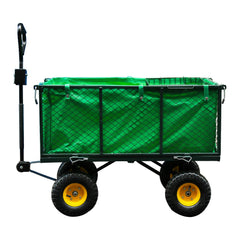 Gartenwagen Herausnehmbare Plane Bollerwagen Klappbare Seitenwände bis 550kg Belastbar Handwagen Typ XL