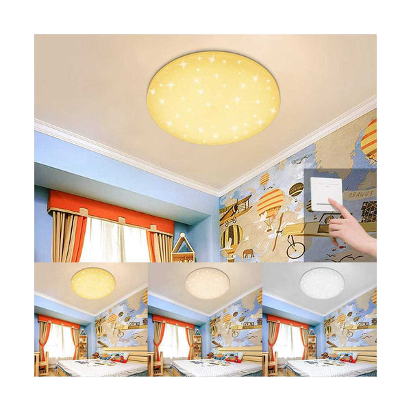 16W Farbwechsel Runde LED-Deckenleuchte mit Starlight-Effekt Vingo